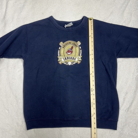 Vintage Lee Sport Women’s Cleveland Indians Navy Blue Sweatshirt Size Medium - Picture 6 of 8